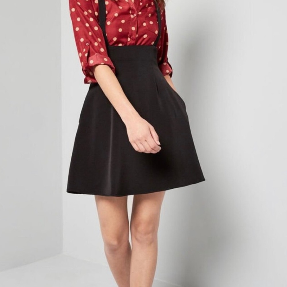 ModCloth Overall Winner Jumper Suspender Skirt M